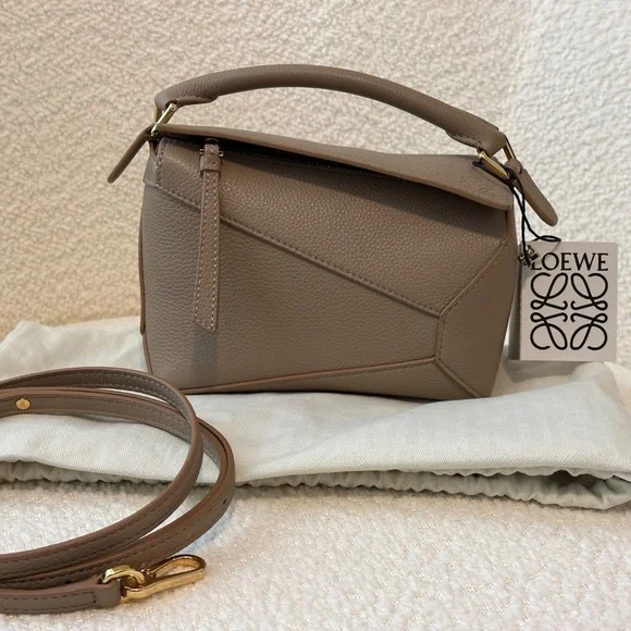 Loewe Mini Puzzle Bag Taupe Leather NWT Retail $2,850 - Picture 14 of 14